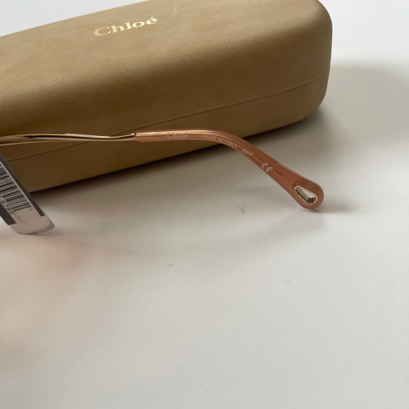 Chloe Cat Eye 63mm Peach Red Sunglasses New With Tag / Case & Cleaning Cloth - Picture 13 of 14